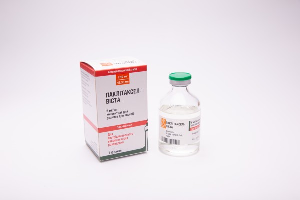 Паклитаксел-Виста концентрат для приготовления раствора для инфузий, 6 мг/мл, 43,33 мл (260 мг)