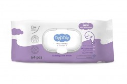 Bebble Детские влажные салфетки с экстрактом лаванды, 64 шт.