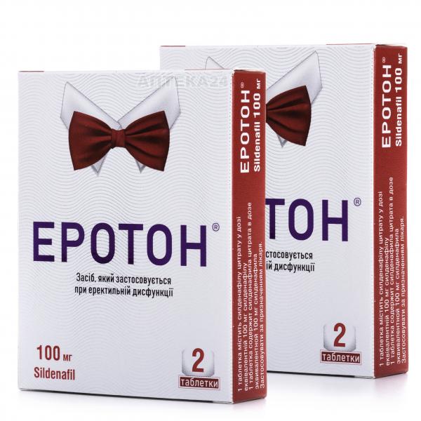 Эротон таблетки по 100 мг, 2 шт. + Эротон таблетки по 100 мг, 2 шт.