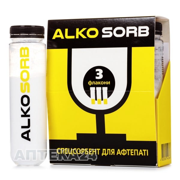 Алко-Сорб порошок для приготовления суспензии, по 9,0 г в флаконах, 3 шт.