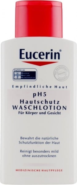 Очищающий лосьон для восстановления и защиты чувствительной кожи тела Eucerin pH5 WashLotion, 200 мл