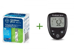 Тест-полоски Контур Плюс (Contour plus), 50 шт. + Глюкометр Контур Плюс (Contour plus)