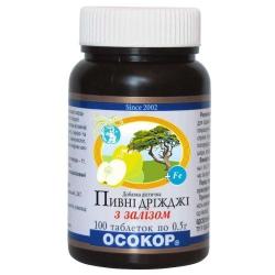 Дрожжи пивные с железом таблетки 0.5 г N100 