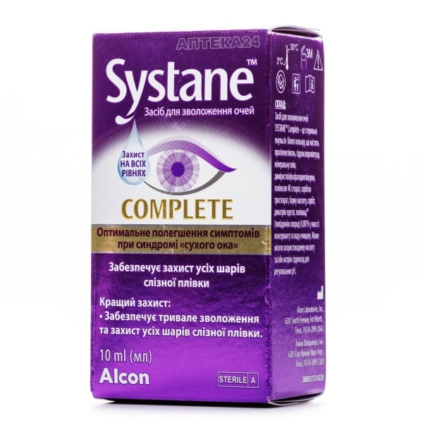 Systane Complete капли для увлажнения глаз, 10 мл