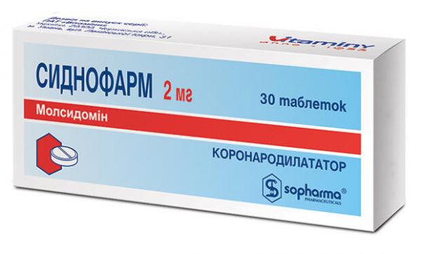 Сиднофарм таблетки 2 мг №30 