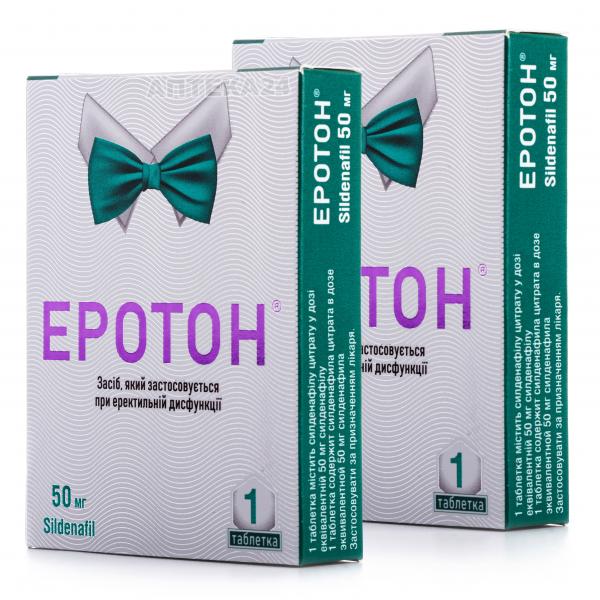 Эротон таблетки по 50 мг, 1 шт. +Эротон таблетки по 50 мг, 1 шт.