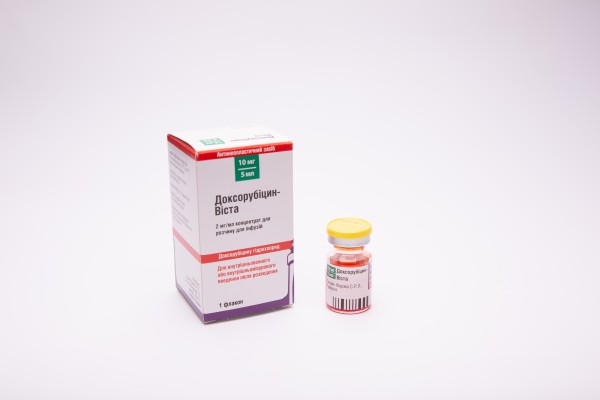 Доксорубицин-Виста концентрат, 2 мг/мл, 5 мл (10 мг)