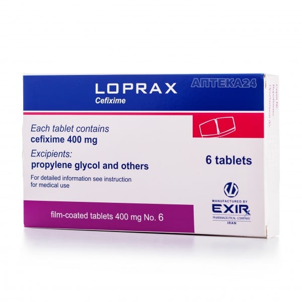 Лопракс таблетки по 400 мг, 6 шт.