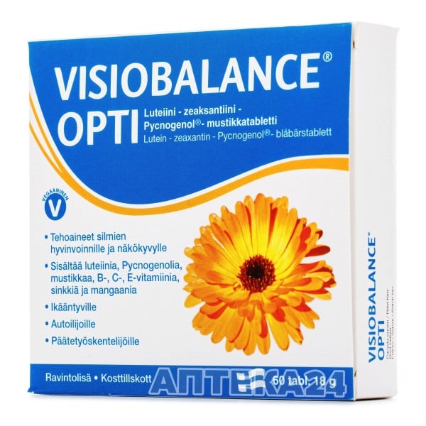 Визиобаланс Опти таблетки для здоровья глаз по 300 мг, 60 шт.