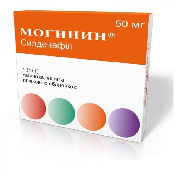 Могинин таблетки для потенции по 50 мг, 1 шт.