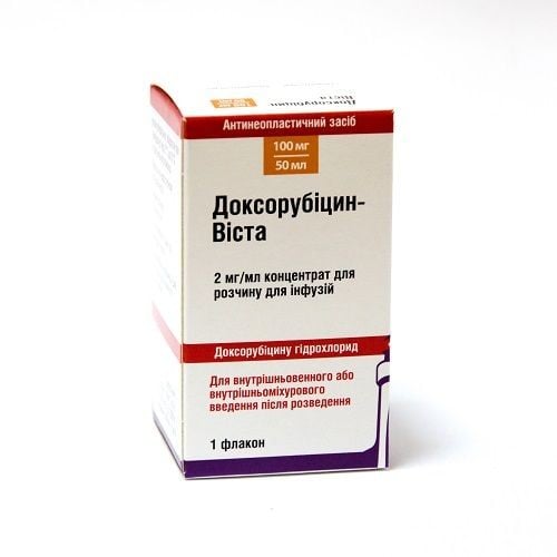 Доксорубицин-Виста 2 мг/мл 50 мл (100 мг/50 мл) №1 концентрат