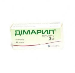 Димарил таблетки по 2 мг, 50 шт.