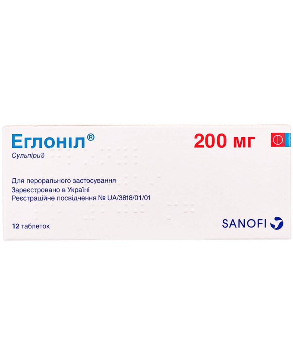 Еглоніл таблетки по 200 мг, 12 шт.: інструкція, ціна, відгуки, аналоги.  Купити Еглоніл таблетки по 200 мг, 12 шт. від Sanofi в Україні: Київ,  Харків, Одеса, Дніпро, Харків, Львів, Запоріжжя, Кременчук, Кривий Ріг,  Миколаїв, Полтава, Херсон, Черкаси ...