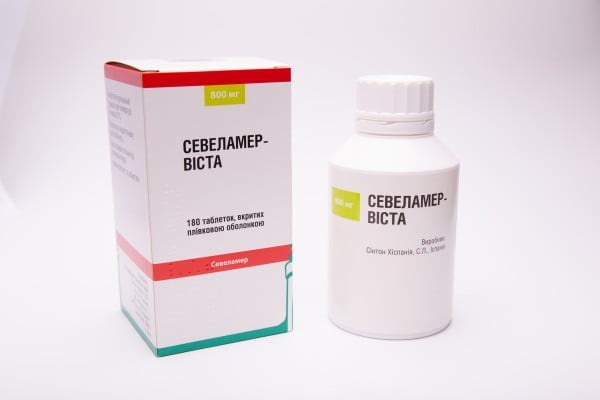 Севеламер-Виста таблетки по 800 мг, 180 шт.