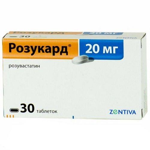 Розукард 20 мг №30 таблетки: інструкція, ціна, відгуки, аналоги. Купити .