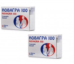 Новагра таблетки по 100 мг, 1 шт. + Новагра таблетки по 100 мг, 1 шт.