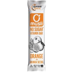Батончик-мюсли с апельсином и семенами киноа Здоровый перекус 25г