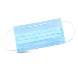 Маска защитная трехслойная на резинке стерильная (спанбонд), 100 шт.