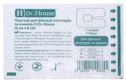 Пластырь для фиксации катетеров и канюль 6 см х 8 см H Dr.House, 1 шт.