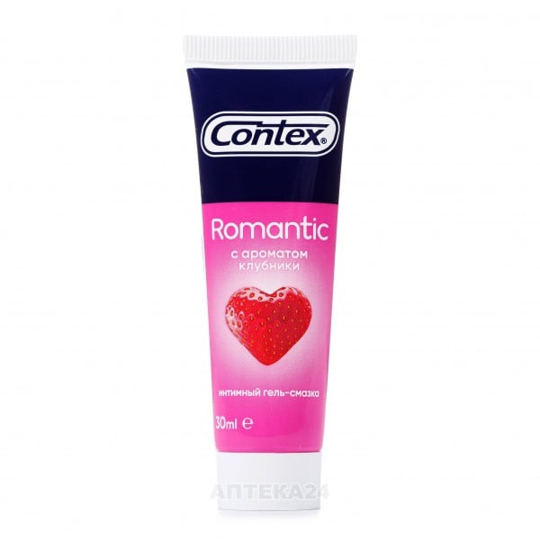 Интимный гель-смазка CONTEX (Контекс) Romantic с ароматом клубники 30 мл