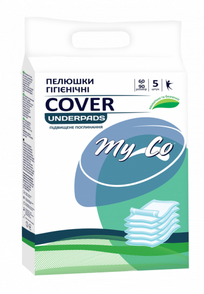 Одноразовые пеленки впитывающие MyCo Cover 60х90 см, 5 шт.