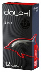 Презервативы DOLPHI (Долфи) 3 в 1, 12 шт.