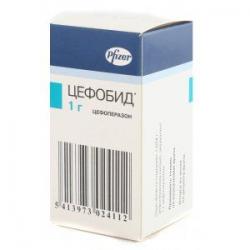 Цефобид 1 г №1 порошок для приготовления раствора для инъекций
