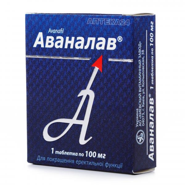 Аваналав таблетки для лечения эректильной дисфункции 100 мг