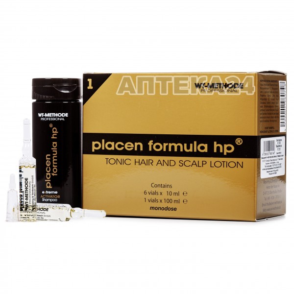 Плацент Формула №6 Набор: средство для волос по 10 мл в ампулах, 6 шт. + Шампунь Extrim Activator, 100 мл