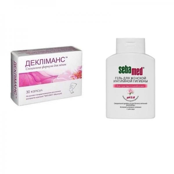 Деклиманс №30 капсулы + Себамед 200 мл гель для интимной гигиены для женщин pH 3.8 Акция