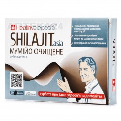 Мумие очищенное Shilajit asia таблетки по 200 мг, 60 шт.