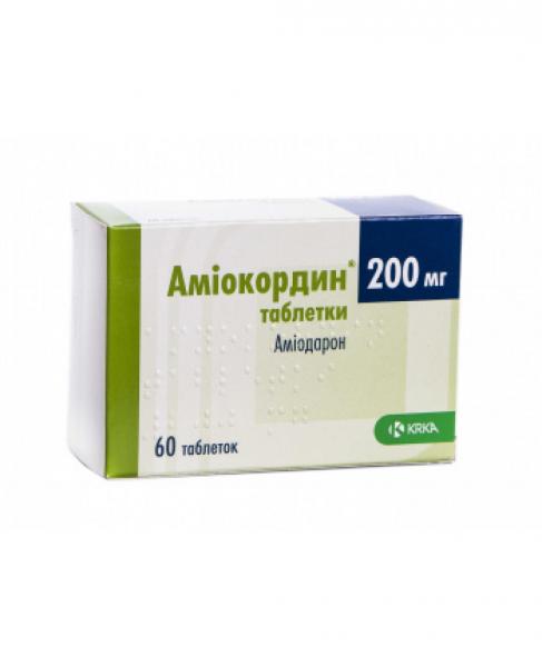 Амиокордин таблетки по 200 мг, 60 шт.