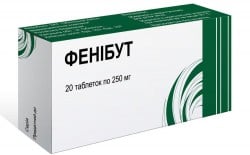 Фенибут таблетки по 250 мг, 20 шт.