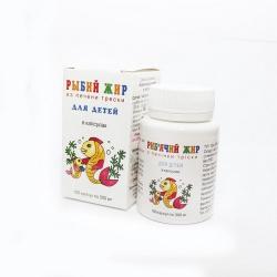 Рыбий жир из печени трески для детей 0.3 г капсулы N100