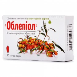 Облепиол облепиховые суппозитории с маслом чайного дерева, 10 шт.