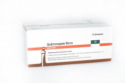 Цефтазидим-Виста порошок для инъекций 1 г №10