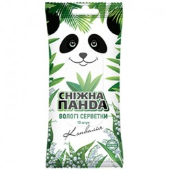 Снежная панда салфетки влажные для рук с ароматом ландыша, 15 шт. Акция