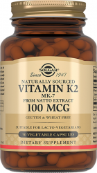 Солгар Натуральный витамин К2 (менахинон 7) капсулы по 100 мкг, 50 шт.