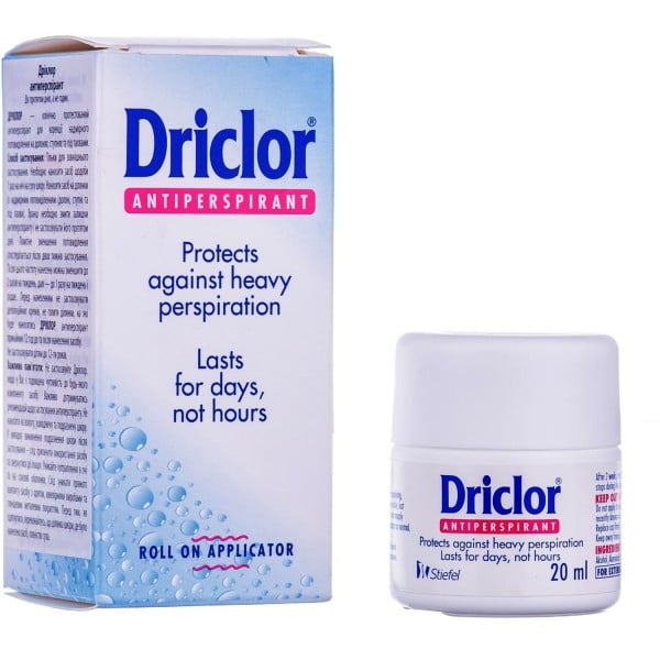Driclor (Дриклор) дезодорант-антиперспирант от повышенного потоотделения, 20 мл
