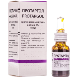 Протаргол капли наз.ушн.р-р 2% 10мл фл.Спец
