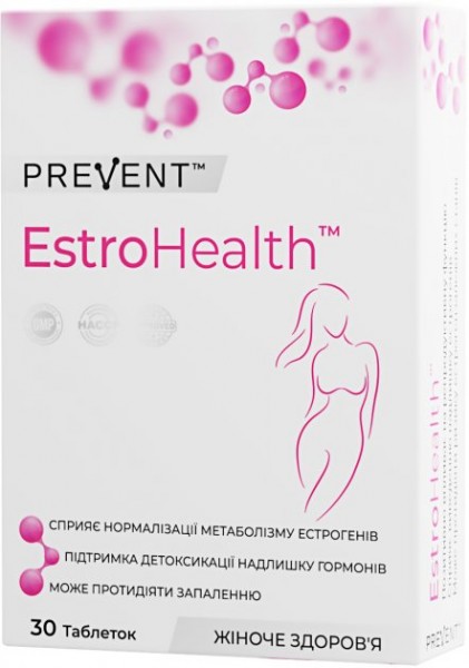 EstroHealth (ЭстроХелс) диетическая добавка для поддержки женского гормонального здоровья таблетки, 30 шт. - ТМ PREVENT