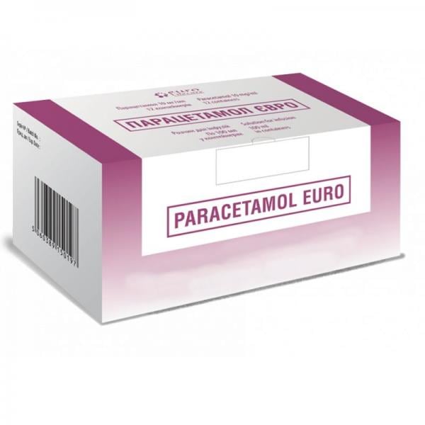 Парацетамол Евро 10мг/мл 100 мл N12 раствор для инфузий
