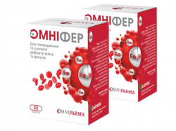 Омнифер диетическая добавка дополнительный источник железа и фолатов капсулы, 30 шт.