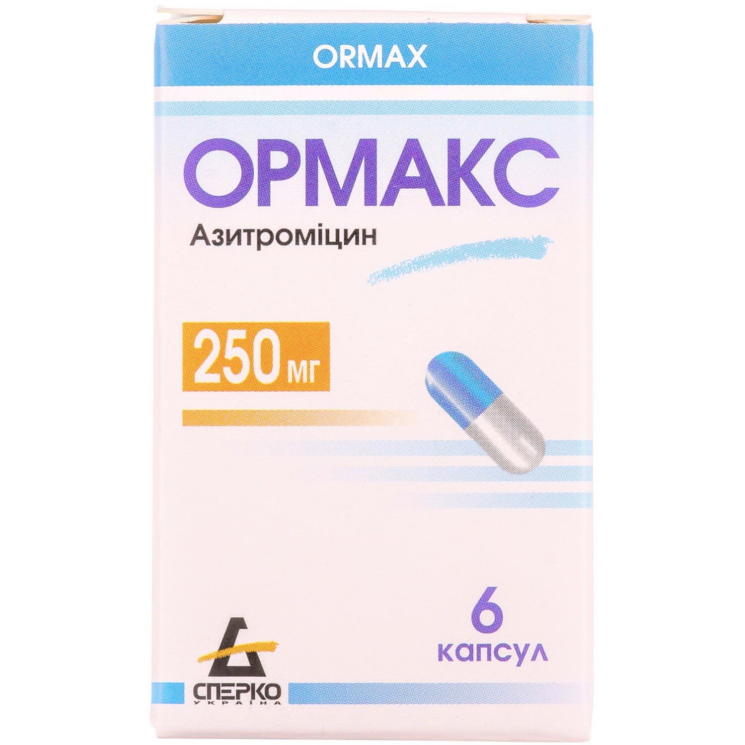 Ормакс капсули по 0,25 г, 6 шт.: інструкція, ціна, відгуки, аналоги ...