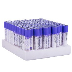 Vacumed пробирка вакуумная стерильная 13 x 75 мм с К3 EDTA, для 4 мл крови с фиолетовой крышкой, 100 шт.