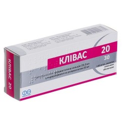 Кливас таблетки для снижения холестерина 20 мг №30 