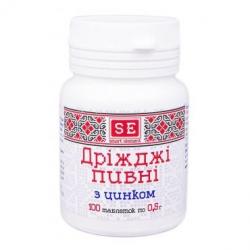 Дрожжи пивные с цинком таблетки N100