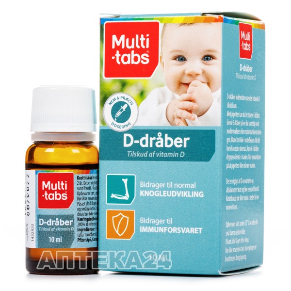 Мульти-Табс D3 диетическая добавка с витамином Д3 капли, 10 мл