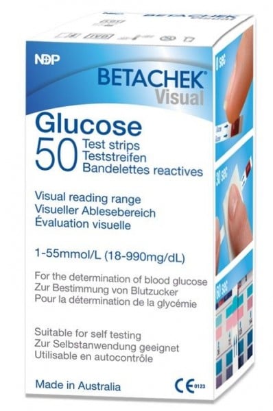 Тест-полоски Бетачек (Betachek) для определения глюкозы в крови, 50 шт.