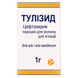 Тулизид порошок для приготовления раствора для инъекций во флаконе, 1 г